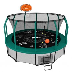 Батут Unix line Supreme Game 16 ft + Basketball (green)